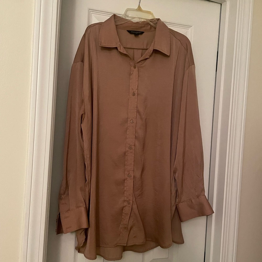 Banana Republic Factory Tan Button Down Shirt